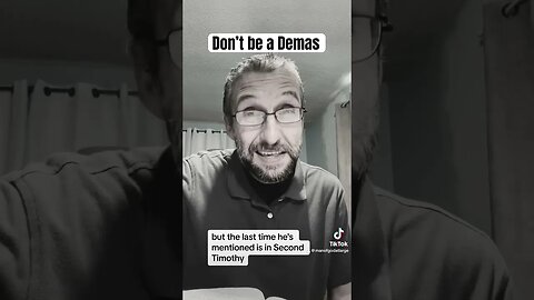 Don’t be a Demas #shorts #youtubeshorts #jesus #bible #shortvideo