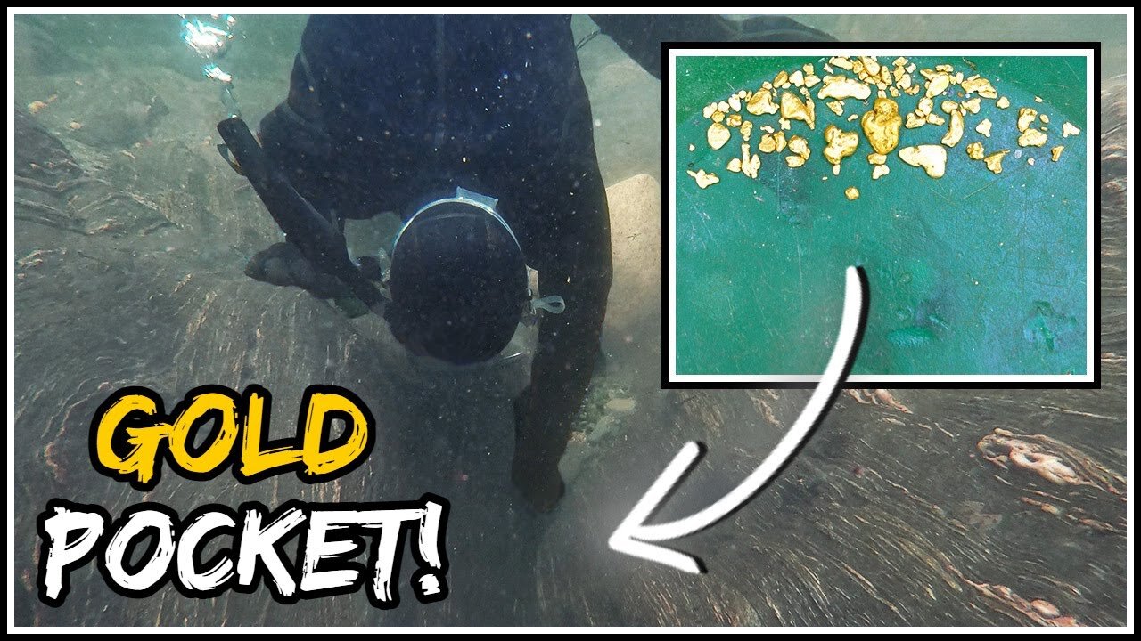 Checkout All The GOLD In This Underwater Crack!!