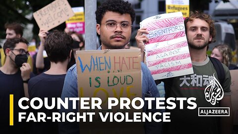 Anti-racist protesters gather in Rotherham to prevent far-right attacks