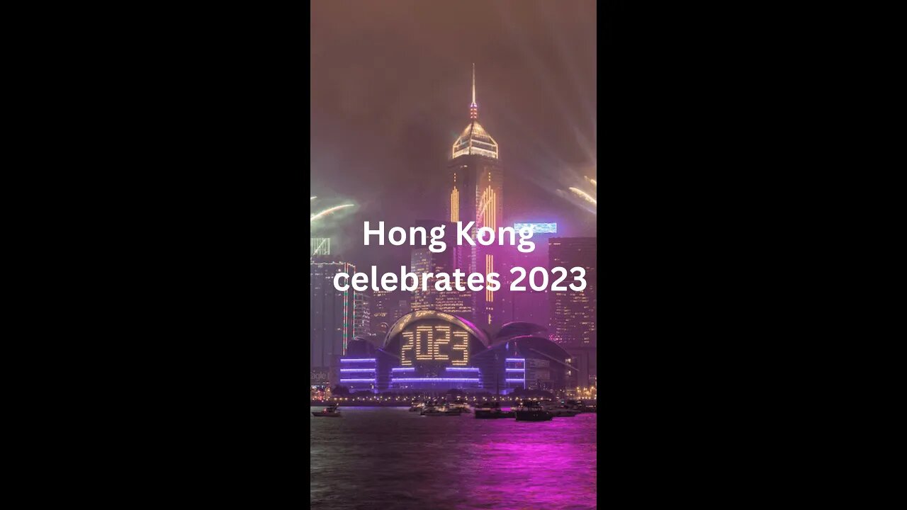 New year's 2023: Hong Kong welcomes new year with Fireworks #shorts
