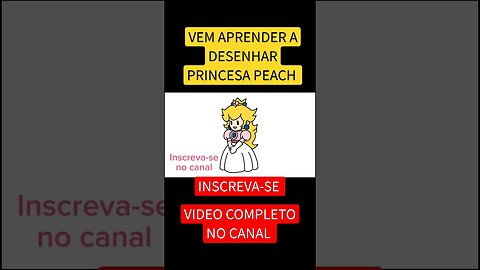 COMO DESENHAR PRINCESA PEACH DE MARIO BROS #shorts #short #peach #mariobros #princesspeach