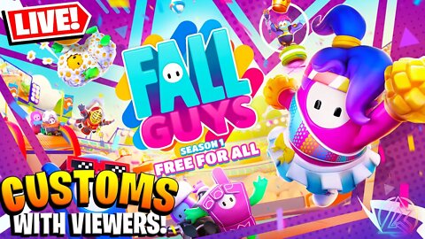 FALL GUYS CUSTOM GAMES LIVE WITH VIEWERS | FALL GUYS SEASON 1 CUSTOMS