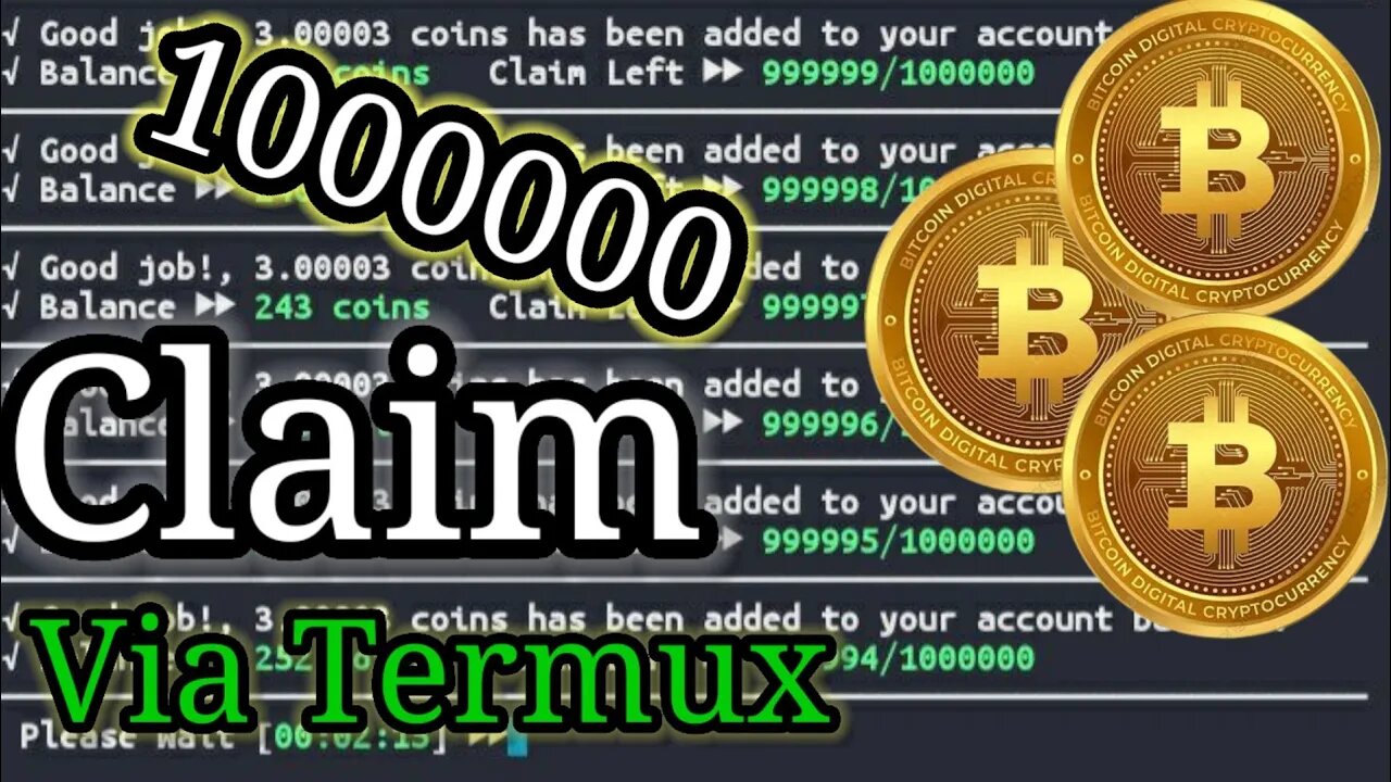 SATU JUTA CLAIM📍MINING COIN📍VIA TERMUX📍LEGIT