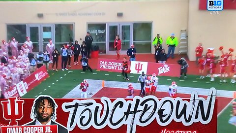 Hoosiers WR #3 Omar Cooper TD 🏈27yds.