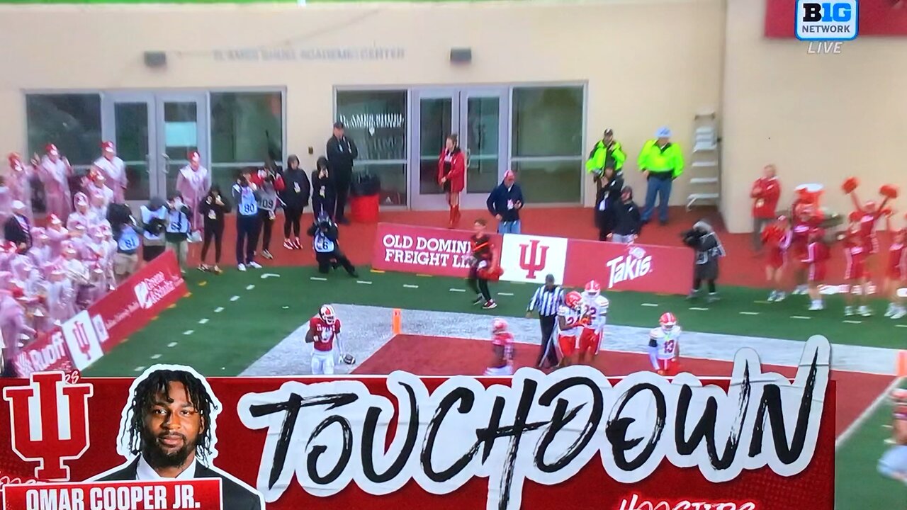 Hoosiers WR #3 Omar Cooper TD 🏈27yds.