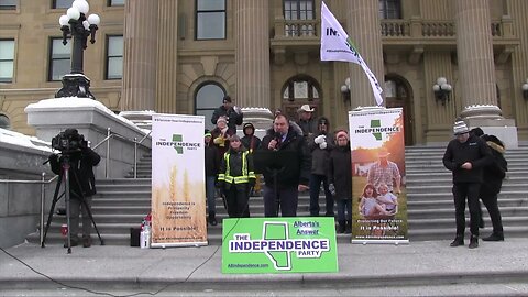 Artur Pawlowski - Press Conference at the Alberta Legislature Building.