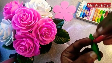 How to Make Foam Rose Flower