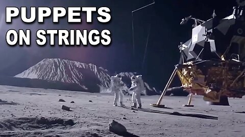 Puppets on a string moon landing hoax on Flat Earth