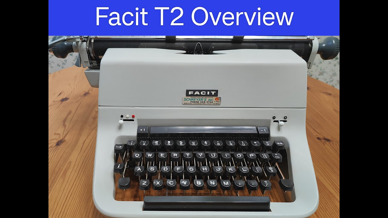 Facit T2 Typewriter Overview & Demo