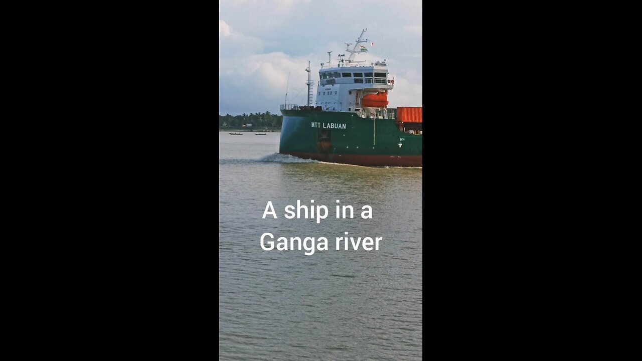 A ship in a Ganga river