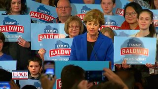 Baldwin speaks after winning re-election to US Senate