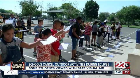 Schools cancel outdoor activities during eclipse