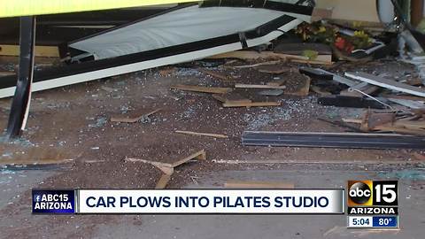 Car plows into pilates studio in Scottsdale