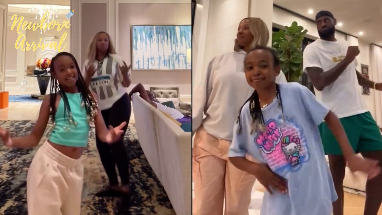 Lebron & Savannah James Daughter Zhuri Tries The "Mamushi" Dance With Mommy!