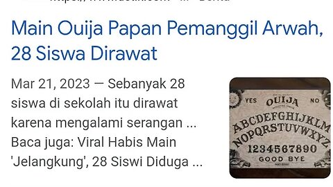 OUIJA INI JELANGKUNG.. SETAN ITU ADA .. HARUS DIBAWA PULANG .. TEMENIN SI SETAN SAMPE PULANG!!