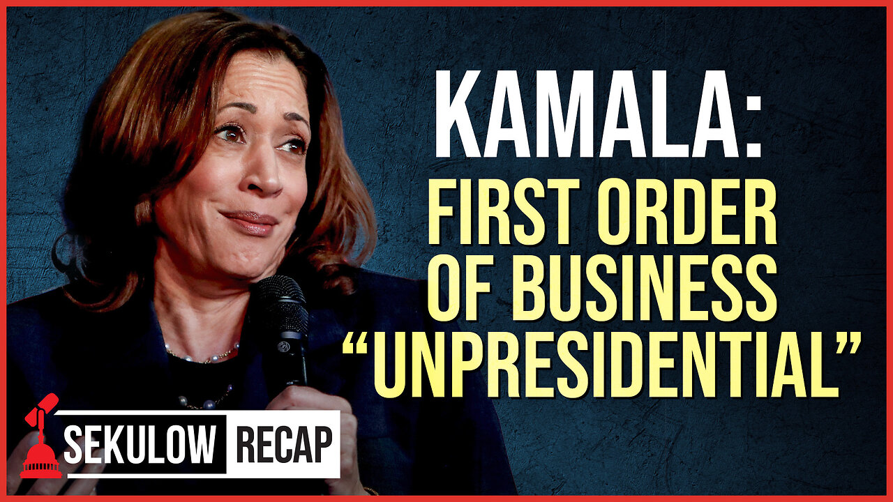 KAMALA: First Order of Business “Unpresidential” - Snubs America’s Greatest Ally