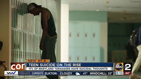 Teen suicide on the rise, Maryland mother working to reverse the trend