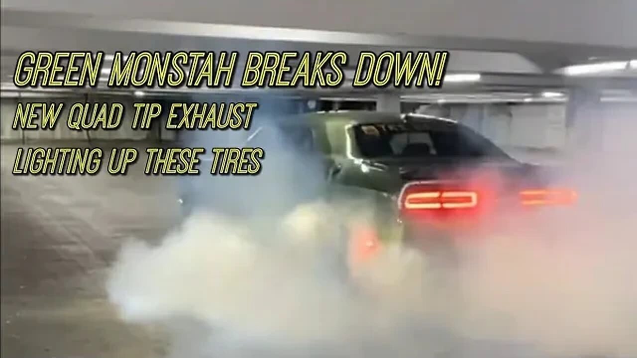 The HellScat Broke, Quad Tip Exhaust, New Decals, Line Lock Burnout Time