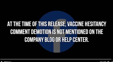FaceBook Insider: FB's plan to suppress AntiVax Comments