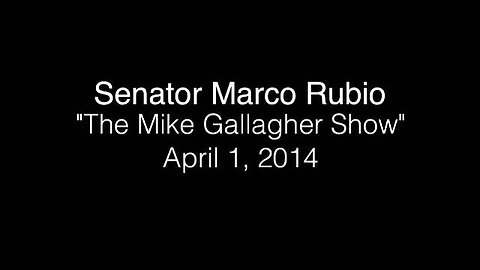 Rubio Discusses Bill to Protect Taxpayers from ObamaCare Bailout on "The Mike Gallagher Show"