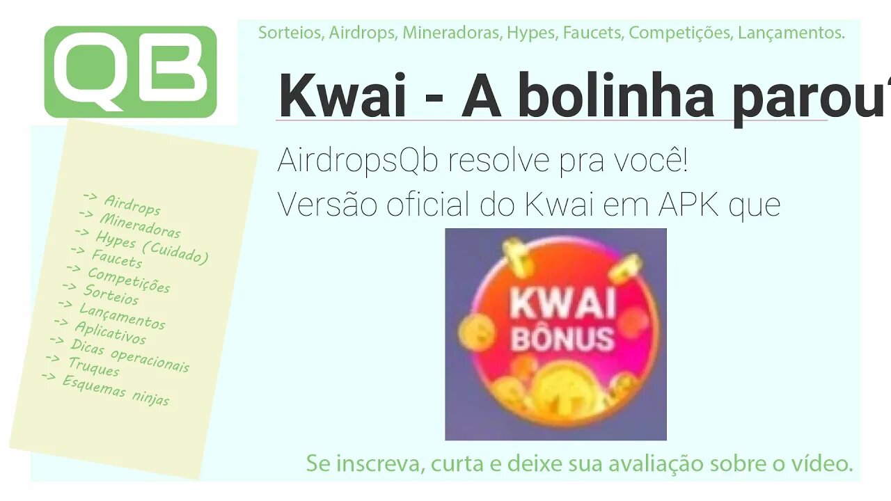 #Kwai - Volte a girar a #bola - #APK facil de resolver a falha de alguns #celulares