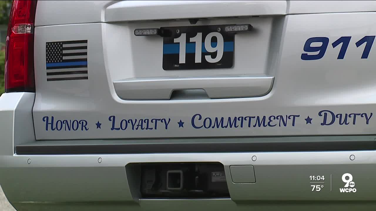 Madeira debating removing 'Thin Blue Line' symbol from city's police cruisers