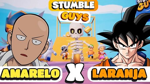 #stumbleguys , SAITAMA AMARELO X LARANJA GOKU