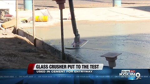 Councilman proves recycled glass can be put to good use
