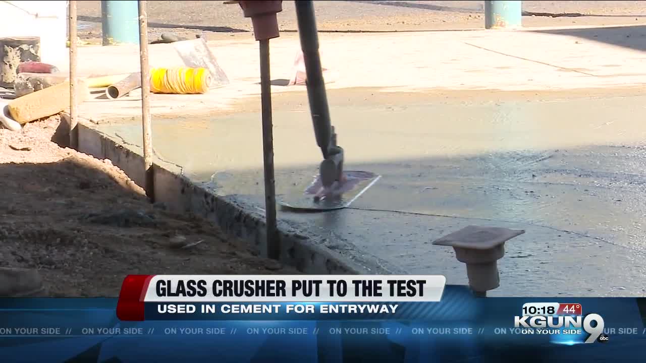 Councilman proves recycled glass can be put to good use