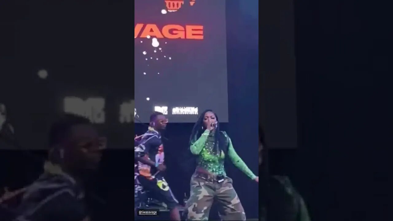 tiwa savage having a good time at Afrobeats Festival