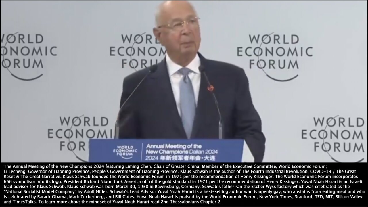 Klaus Schwab | "We Are Witnessing Rapid Technological Advances & With Artificial Intelligence Rapidly Transforming Our Production & Our Lives & Breakthroughs from the Fourth Industrial Revolution." - 6/24/24 + Daniel 2