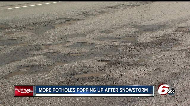 More potholes popping up across Indianapolis after latest snowfall