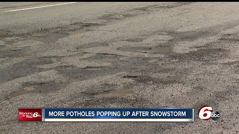 More potholes popping up across Indianapolis after latest snowfall