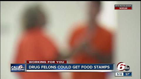 Bill would allow drug felons to get food stamp benefits in Indiana