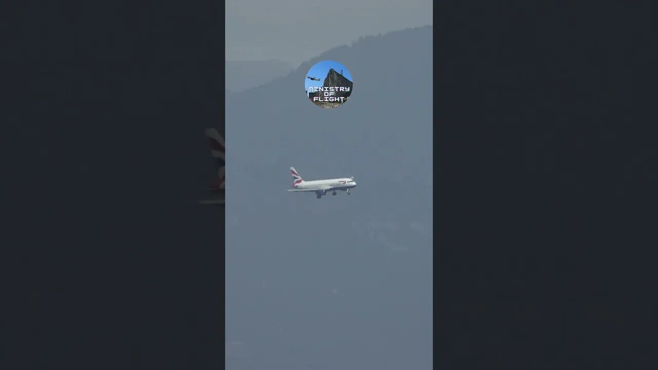 British Airways turn over Bay at Gibraltar for Approach