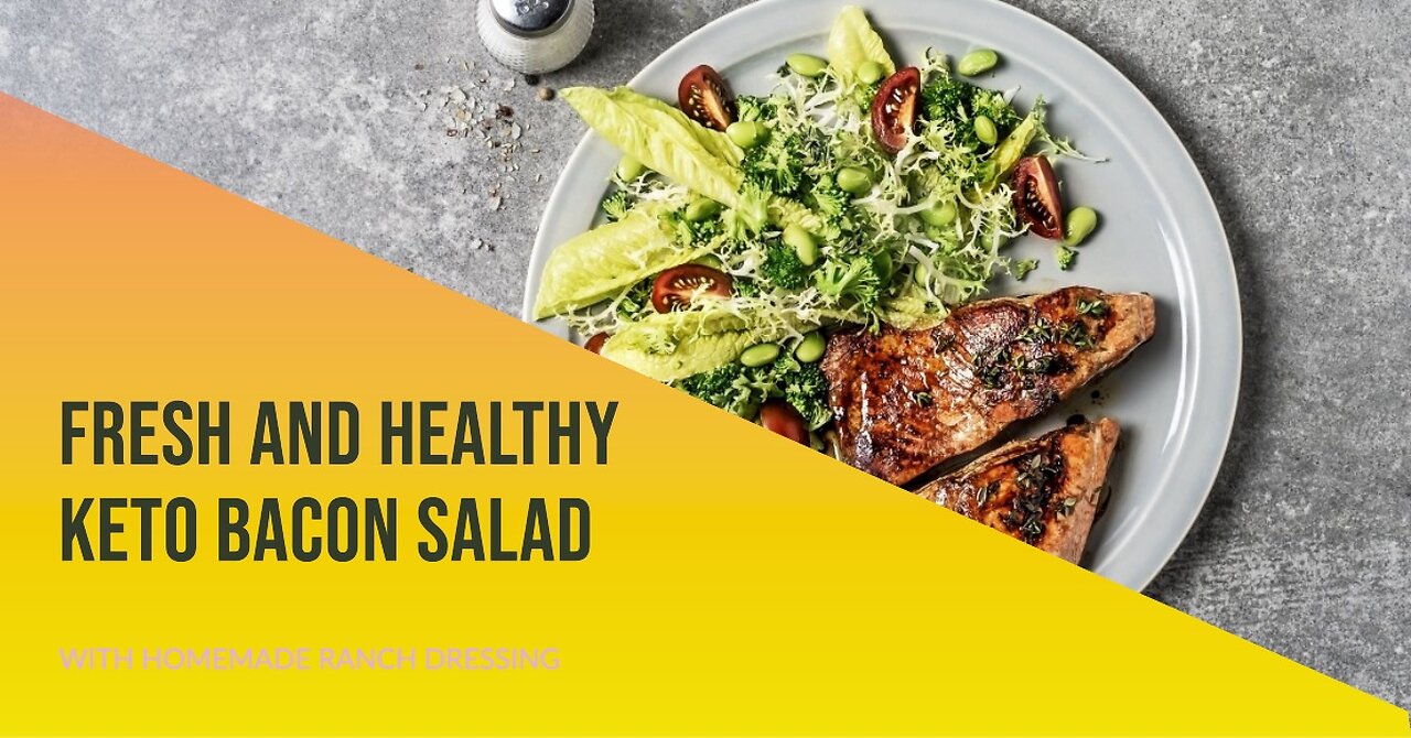 Keto Bacon Salad with Ranch Dressing | Crispy Low-Carb Delight