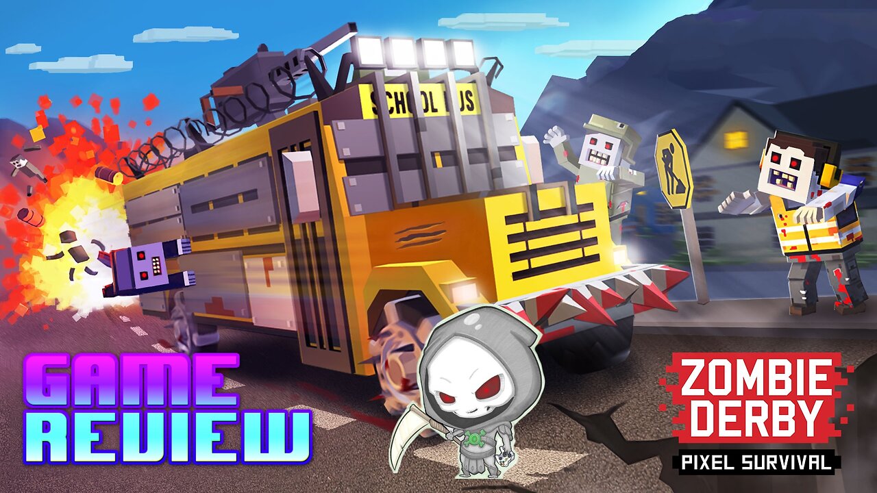 Zombie Derby: Pixel Survival Review (Xbox Series X) - Blood on the windsheld..