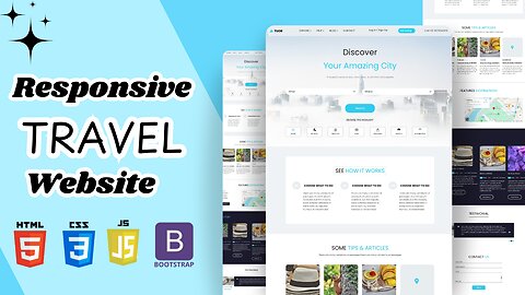 🗺️ How to Make a Responsive Tour & Travel Website Design || HTML, CSS & JS