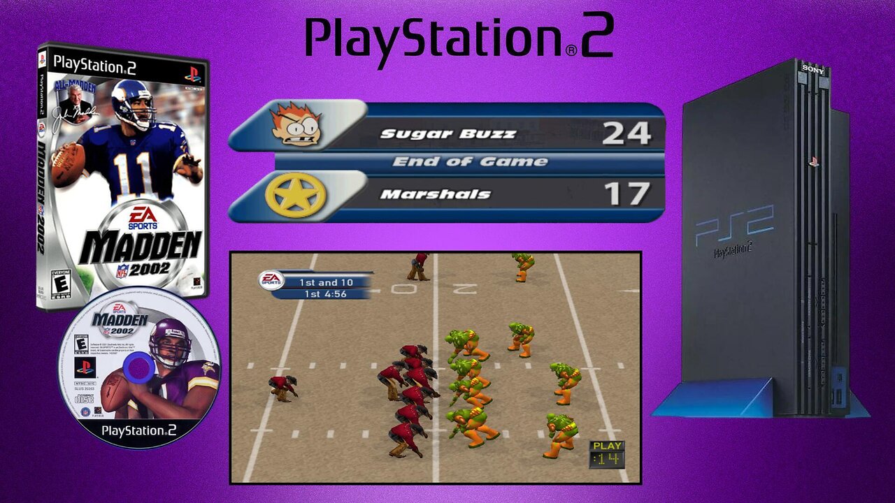 Madden NFL 2002: (Secret Teams!) Sugar Buzz vs Marshals