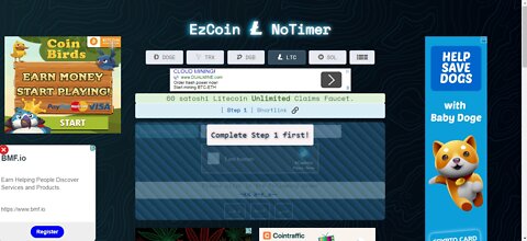 Earn 60 Litecoin Unlimited Claims Faucet At EzCoin D NoTimer Instant Withdraw With FaucetPay Wallet