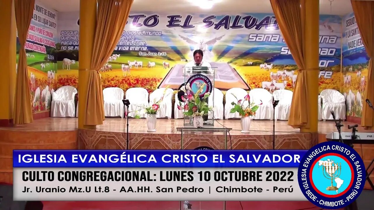 CULTO CONGREGACIONAL: LUNES 10 OCTUBRE 2022