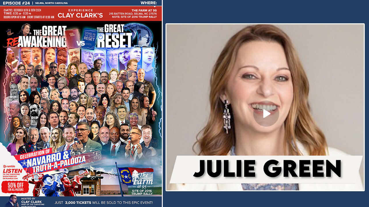 Julie Green | Julie Interviews Clay Clark + Why Christians Must Stand Up for Biblical Principles Including: Being Pro-Life, Being Pro Biblical Marriage, Being Anti-Transhumanism, Being Anti-Mark-Of-The-Beast CBDCs, etc.