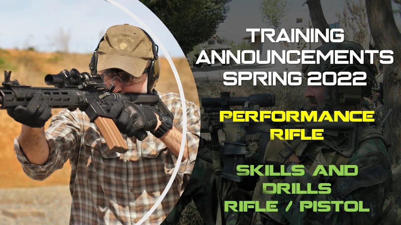 Upcoming course dates early 2022, Performance Rifle and Skills and Drills