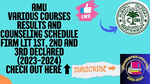 AMU LATEST RESULTS AND FIRM LISTS UPDATE