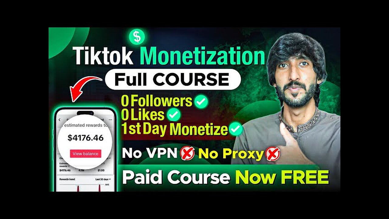 Tiktok 🤑💰 monetization in all world Full tiktok monetization complete course