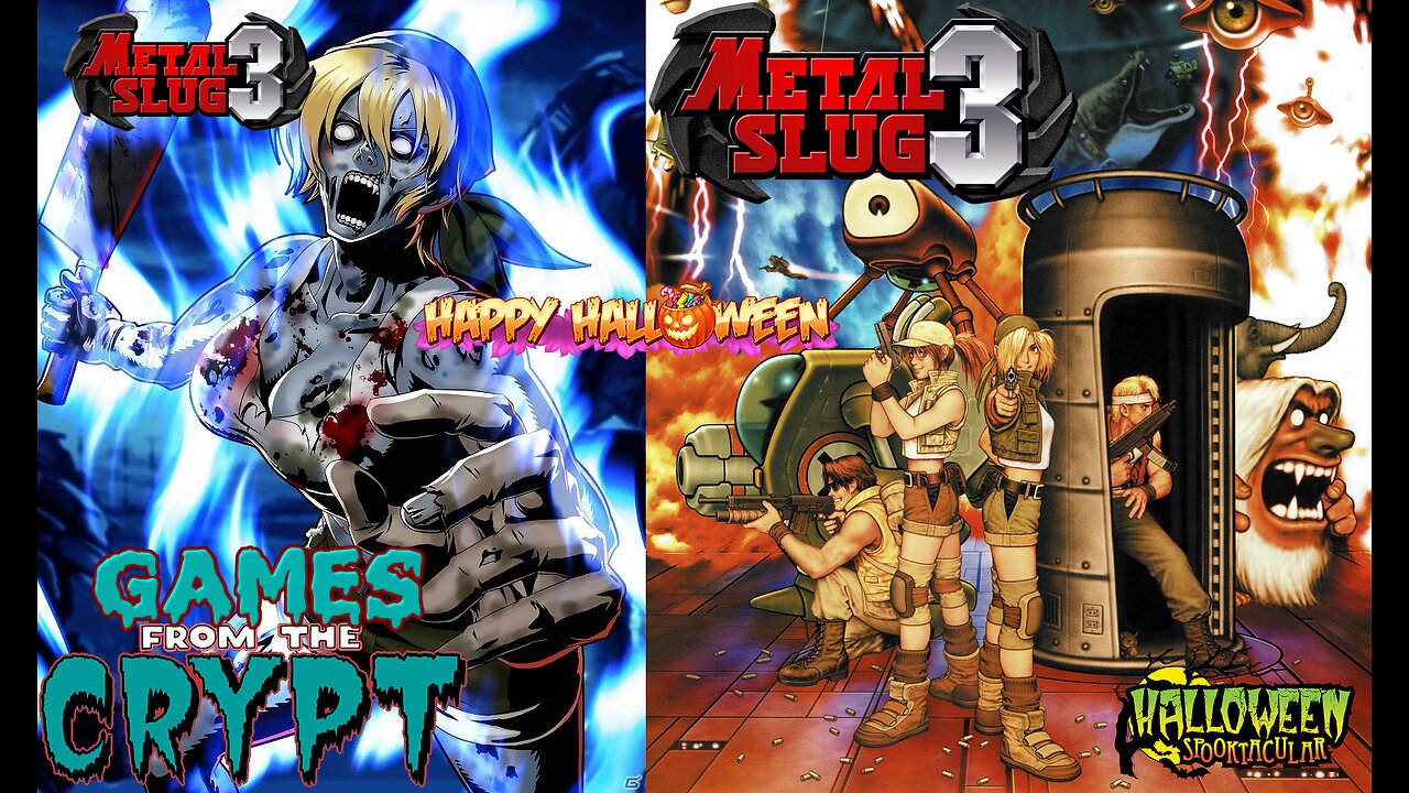 Games from The Crypt 2024: Metal Slug 3 (PSP Version) Stage 2 - Wandering at Midnight [a zombie apocalypse invasion on the Military Battlefields]