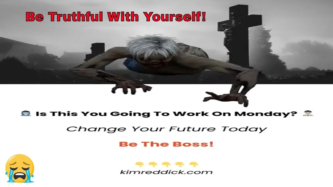 Zombie on his way to work on Monday