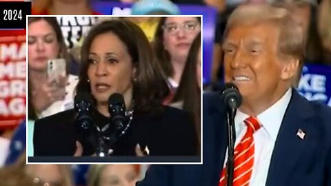 Trump Plays Supercut of Kamala Saying His Name During Rally, WATCH: