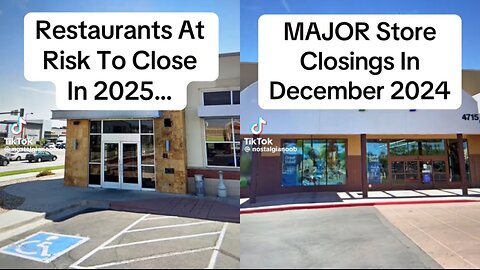 Restaurants At Risk to Close / MAJOR Store Closings