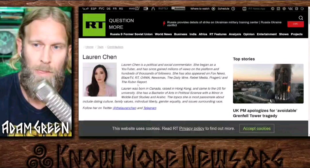 Russian propagandists (Lauren Chen) and Russian funded Tenet Media was outed (Know More News)